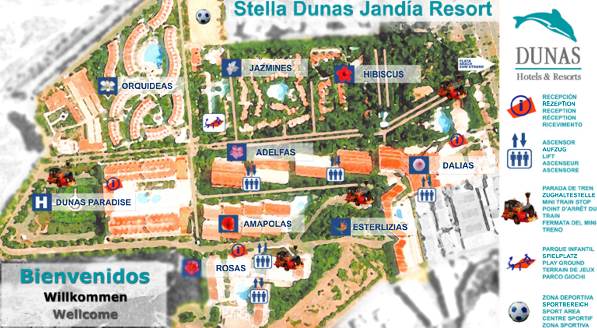 Lageplan Stella Dunas Jandía Resort