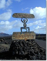 Einfahrt zum Nationalpark Timanfaya