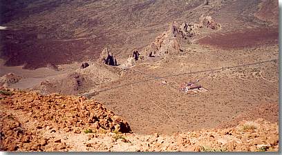 Blick ins Hochland Richtung Teide zum Parador Nacional