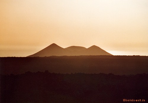 Lanzarote, Sonnenuntergang Feuerberge